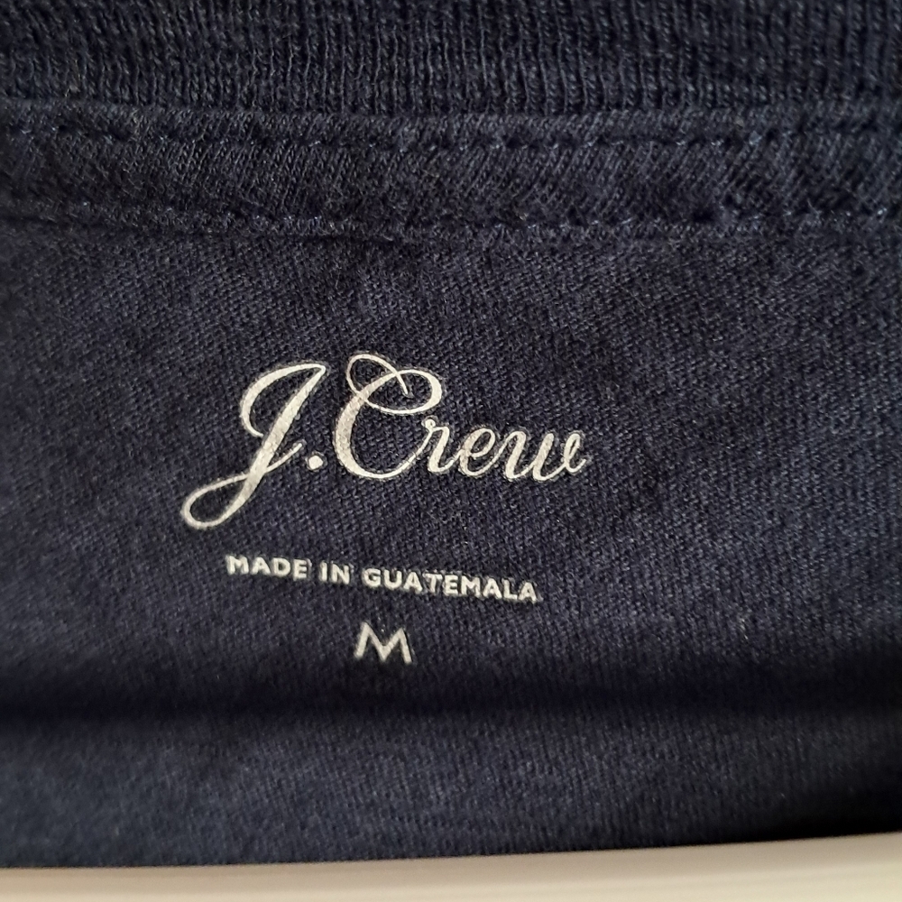J. Crew Dark Blue Tee with Red Print - Picture 3 of 4
